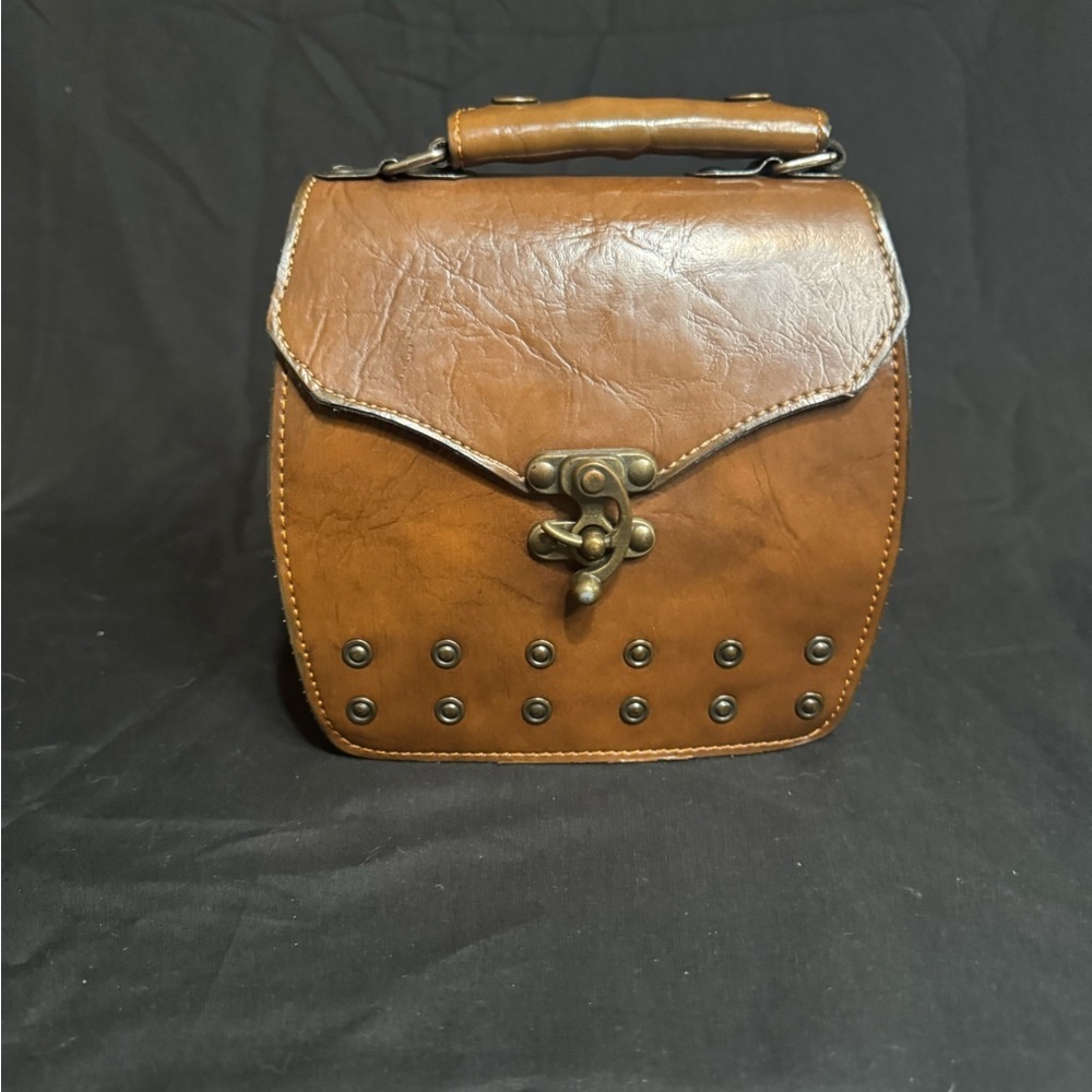 Brown vintage Leather handbag Bag